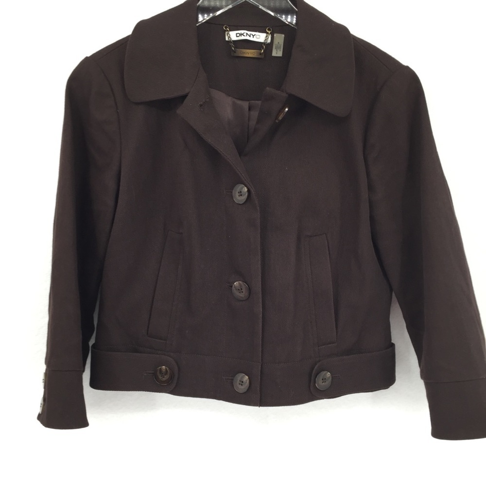 DKNYC brown twill cropped cotton jacket 6